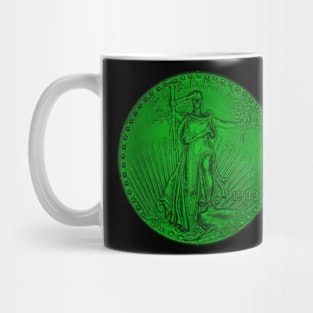 USA Liberty 1933 Coin in Green Mug